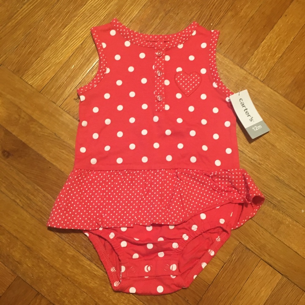 NEW! Carter’s Baby Girl Polka Dot Ruffle Bodysuit